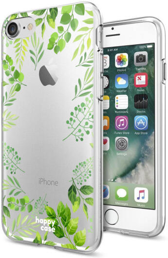 HappyCase iPhone SE 2020/2022 Hoesje Flexibel TPU Leaves Print afbeelding 6