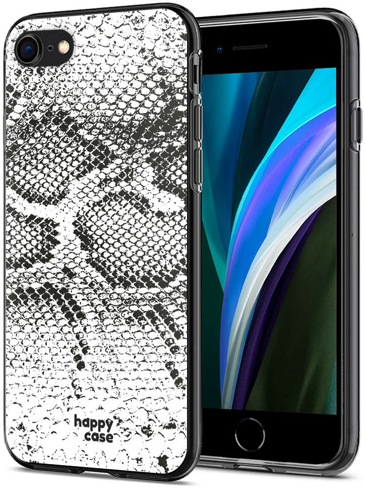 HappyCase iPhone SE 2020/2022 Hoesje Flexibel TPU Slangen Print afbeelding 2
