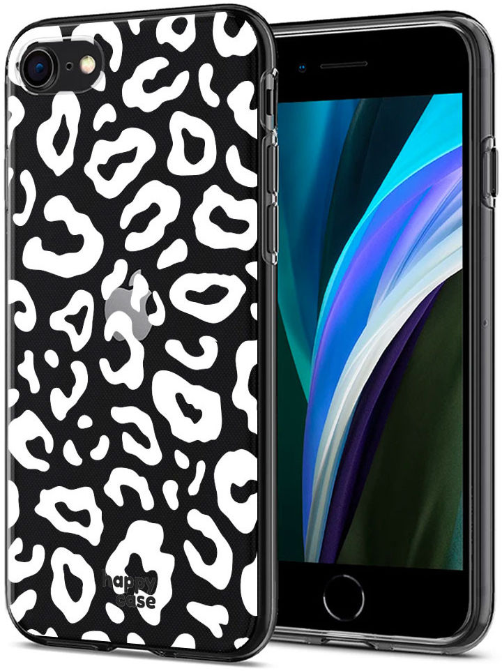 HappyCase iPhone SE 2020/2022 Hoesje Flexibel TPU Luipaard Print afbeelding 2