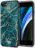 HappyCase iPhone SE 2020/2022 Hoesje Flexibel TPU Aqua Marmer Print afbeelding 2