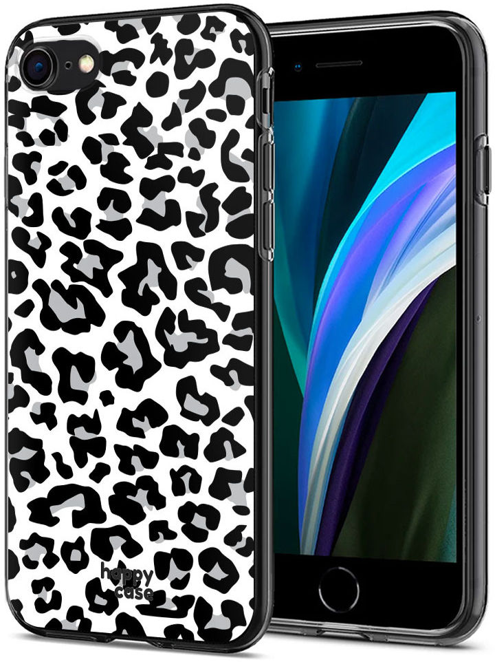 HappyCase iPhone SE 2020/2022 Hoesje Flexibel TPU Panter Print afbeelding 2