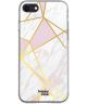 HappyCase iPhone SE 2020/2022 Hoesje Flexibel TPU Roze Marmer Print