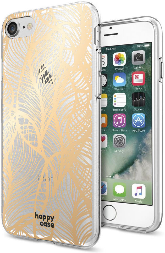 HappyCase Apple iPhone SE 2020 Hoesje Flexibel TPU Golden Leaves Print afbeelding 5