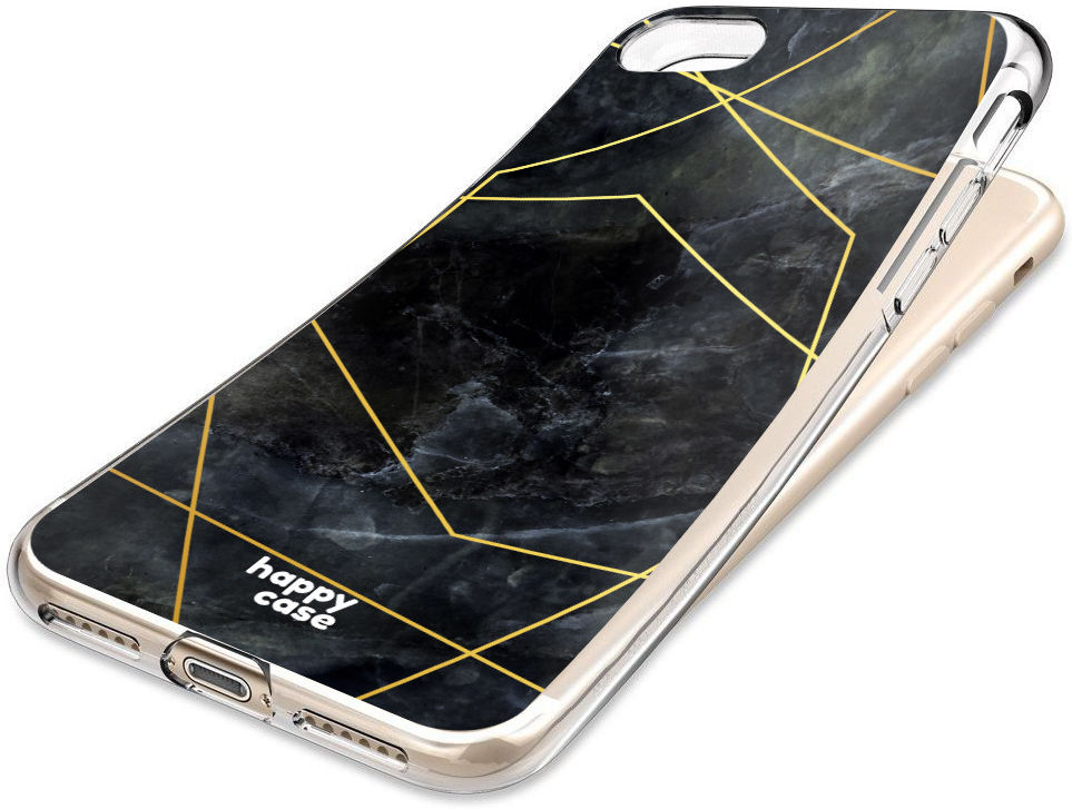 HappyCase iPhone SE 2020/2022 Hoesje Flexibel TPU Zwart Marmer Print afbeelding 8