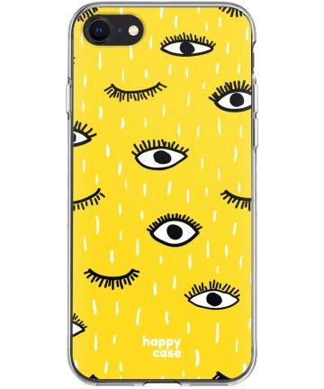 HappyCase iPhone SE 2020/2022 Hoesje Flexibel TPU Yellow Eye Print Hoesjes