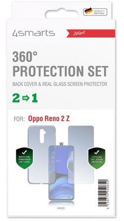 4smarts 360° Premium Protection Set Oppo Reno 2 Z Transparant afbeelding 2