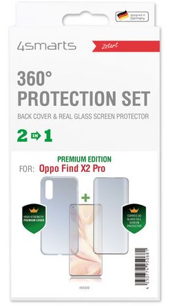 4smarts 360° Premium Protection Set Oppo Find X2 Pro Zwart afbeelding 2