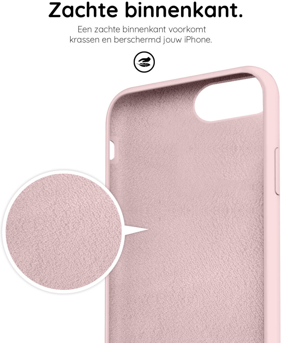 HappyCase iPhone SE 2020/2022 Hoesje Siliconen Back Cover Roze afbeelding 11