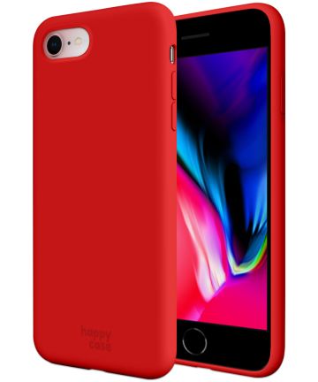HappyCase iPhone SE 2020/2022 Hoesje Siliconen Back Cover Rood Hoesjes