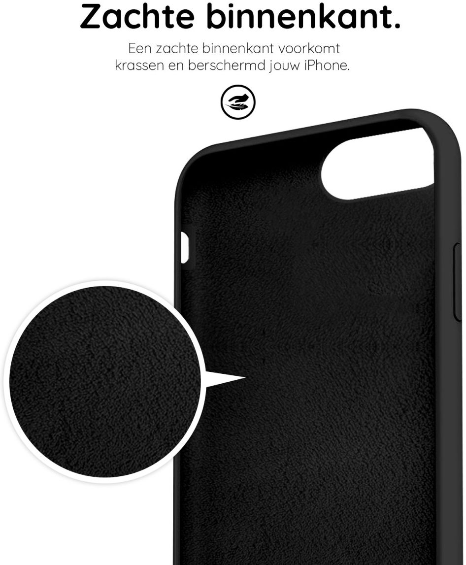 HappyCase iPhone SE 2020/2022 Hoesje Siliconen Back Cover Zwart afbeelding 7