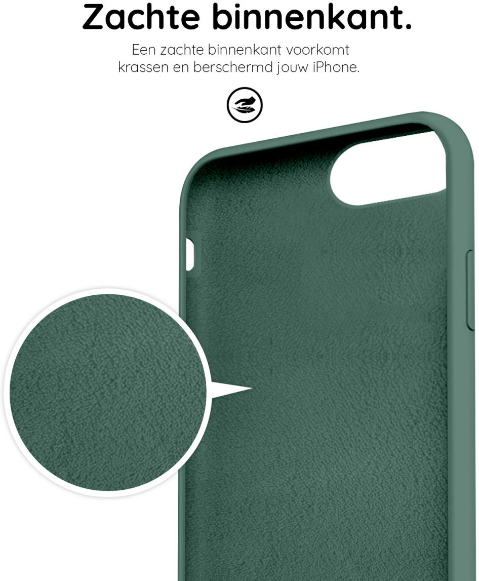 HappyCase iPhone SE 2020/2022 Hoesje Siliconen Back Cover Groen afbeelding 7