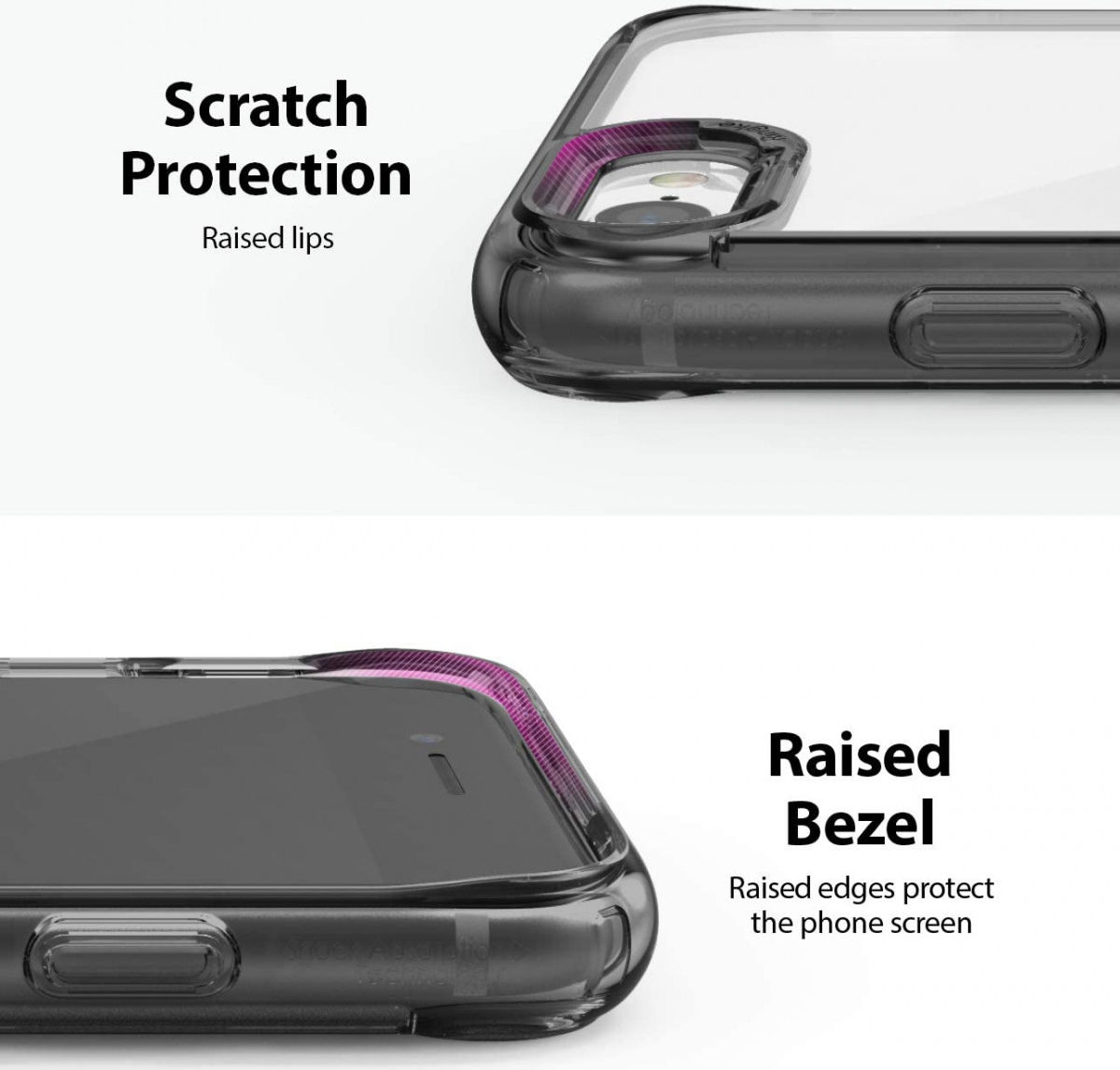 Ringke Fusion Apple iPhone SE (2020/2022) Hoesje Transparant/Zwart afbeelding 6