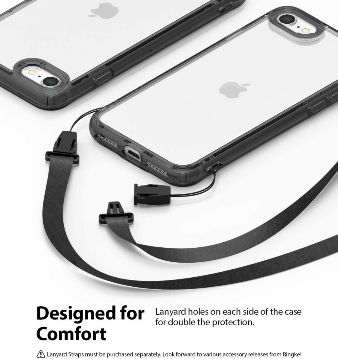 Ringke Fusion Apple iPhone SE (2020/2022) Hoesje Transparant/Zwart afbeelding 8