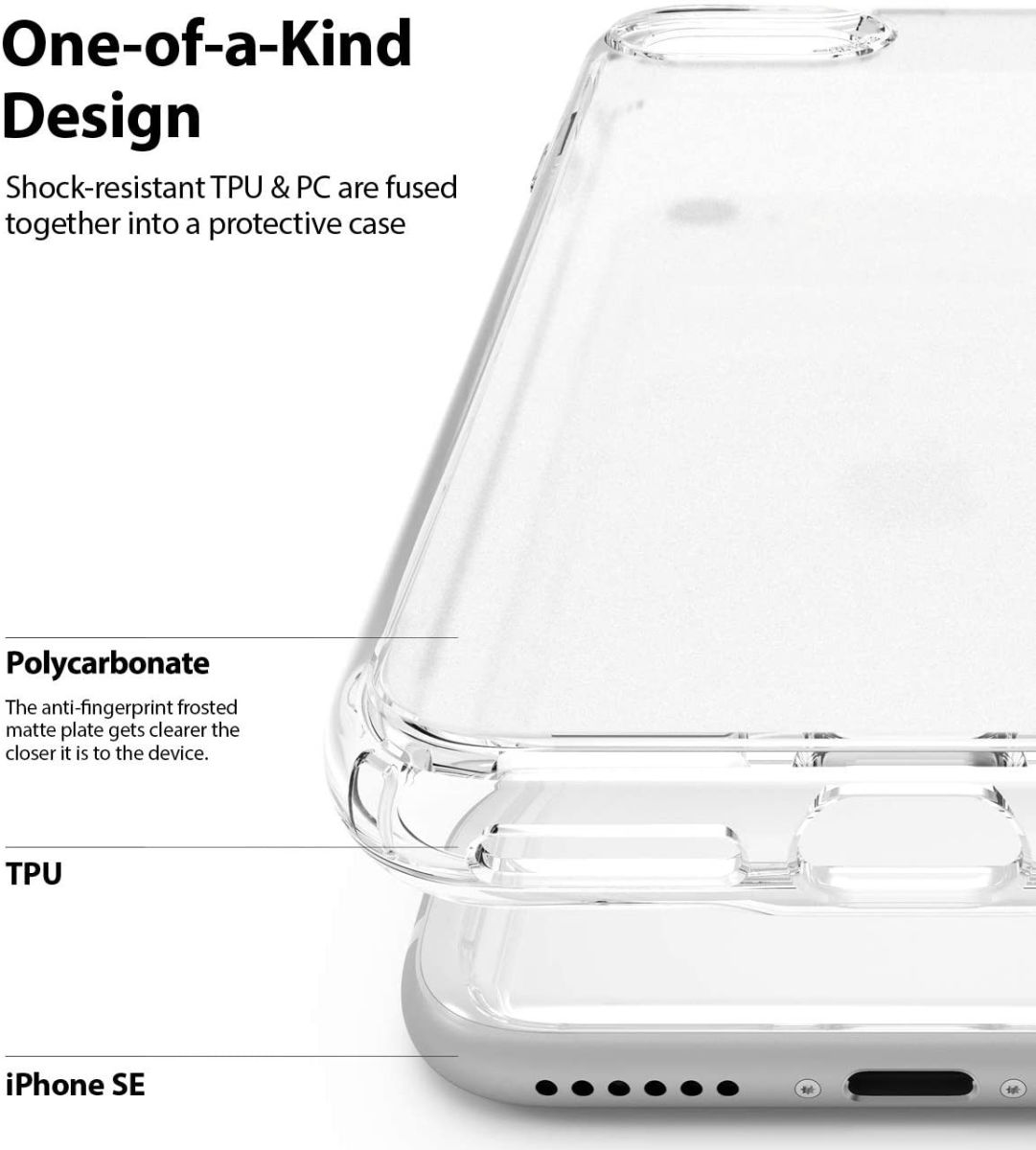 Ringke Fusion Apple iPhone SE (2020) Hoesje Matte Transparant afbeelding 5