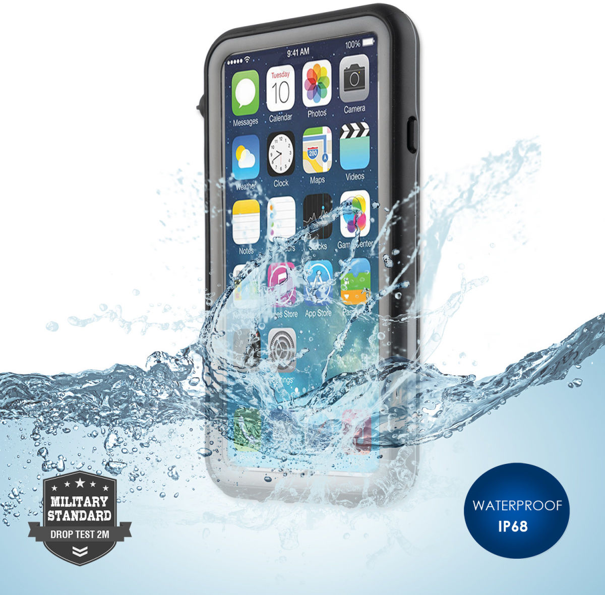 4smarts Rugged Active Pro STARK iPhone SE (2022 / 2020) Hoesje Zwart afbeelding 1
