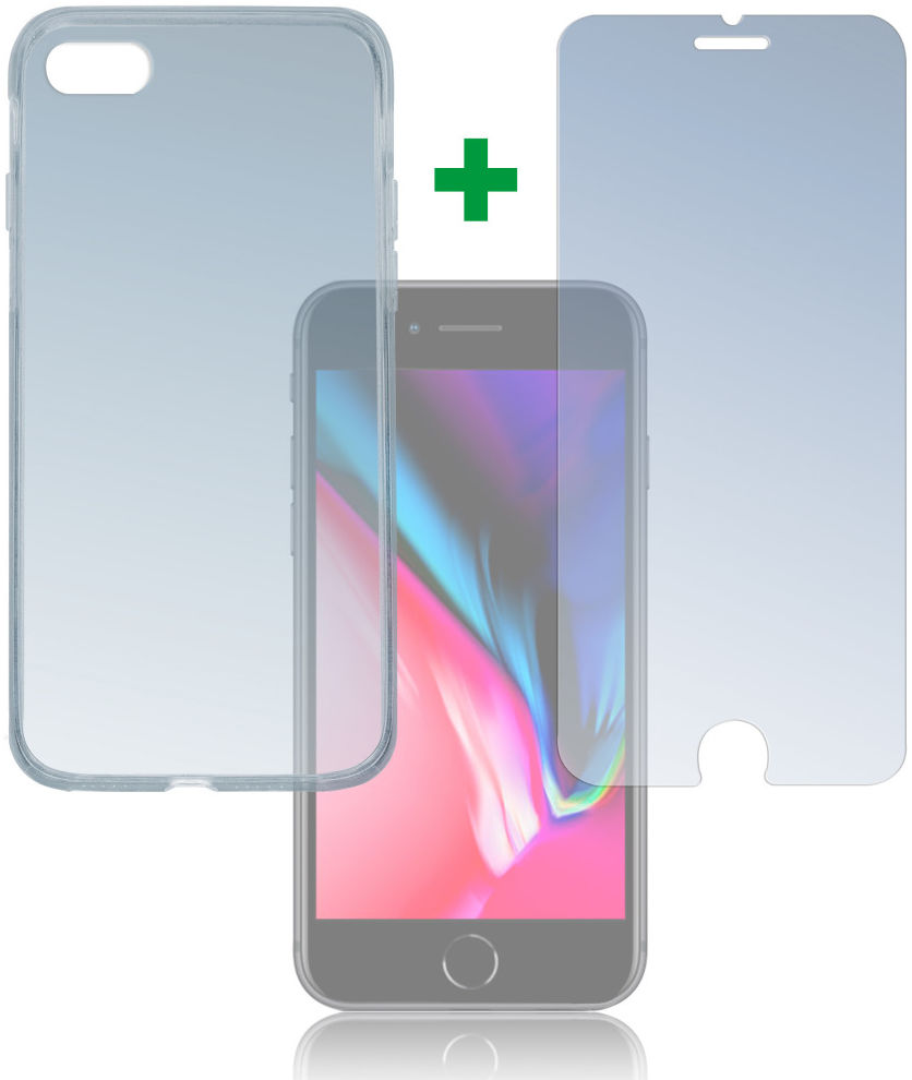 4smarts 360° Limited Protection Set iPhone SE (2020/2022) Transparant afbeelding 1