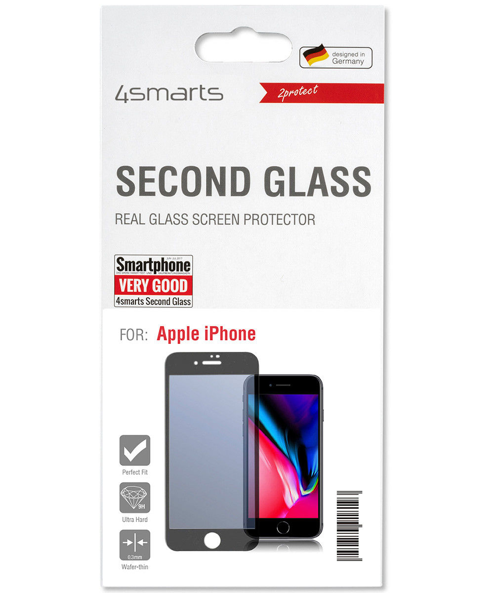 4smarts Second Glass Apple iPhone SE 2020 / 2022 Screenprotector Zwart afbeelding 1