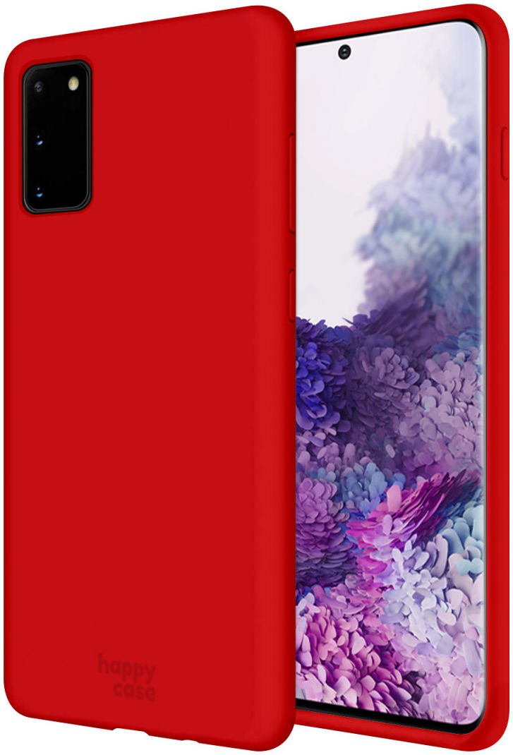 HappyCase Samsung Galaxy S20 Hoesje Siliconen Back Cover Rood afbeelding 1