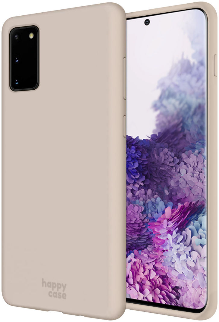 HappyCase Samsung Galaxy S20 Hoesje Siliconen Back Cover Beige afbeelding 1