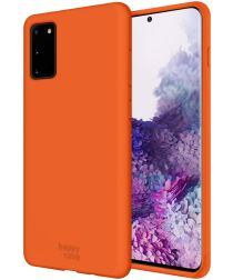 HappyCase Samsung Galaxy S20 Hoesje Siliconen Back Cover Oranje