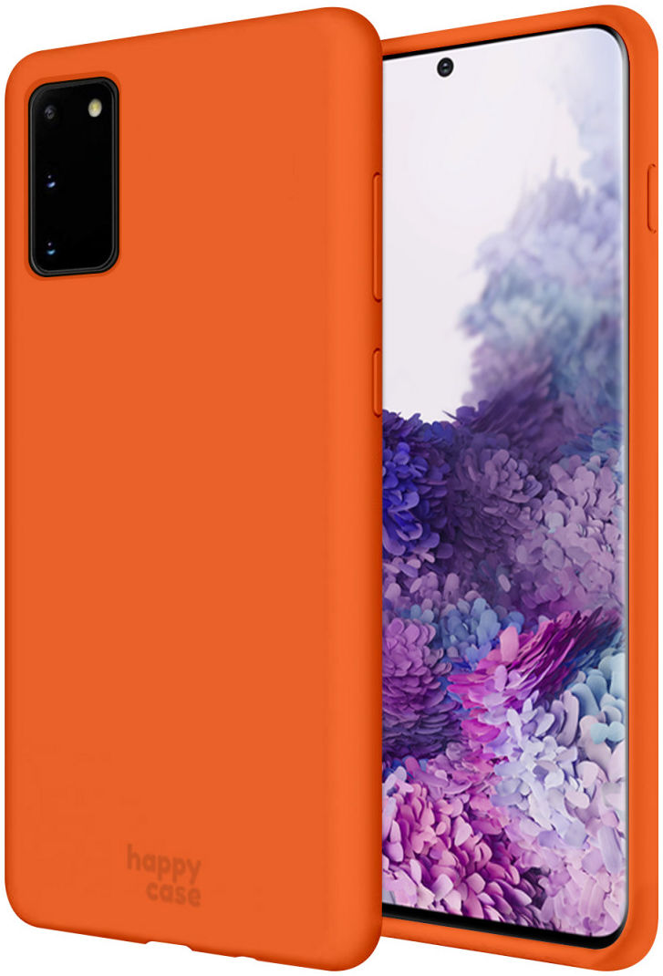 HappyCase Samsung Galaxy S20 Hoesje Siliconen Back Cover Oranje afbeelding 1