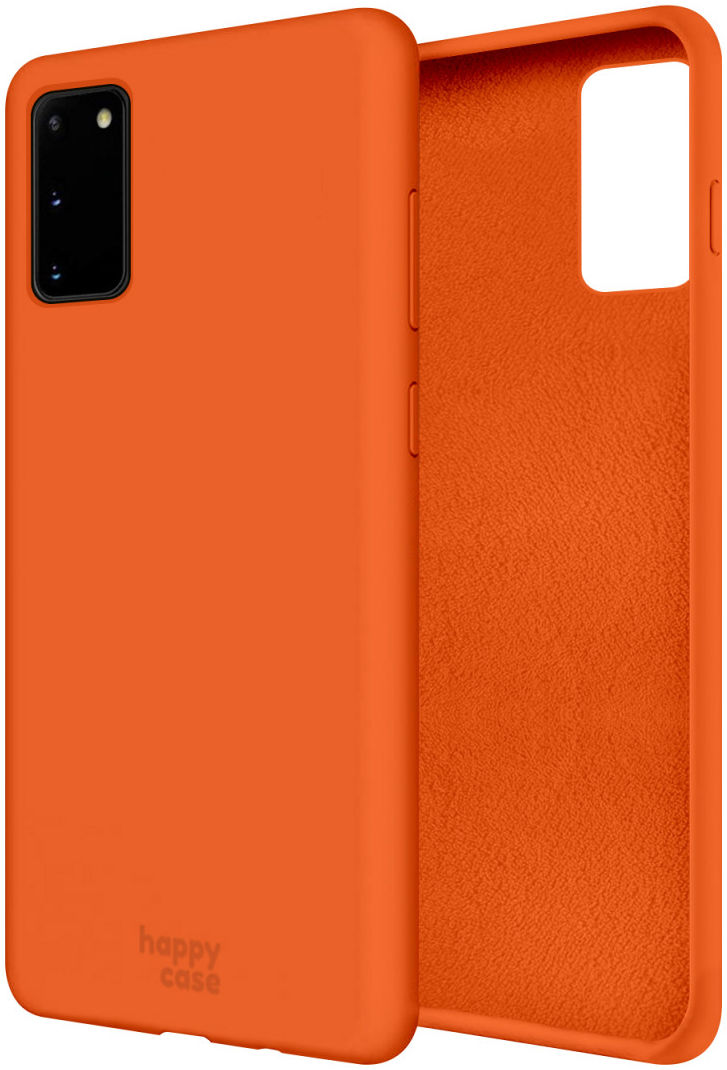 HappyCase Samsung Galaxy S20 Hoesje Siliconen Back Cover Oranje afbeelding 2