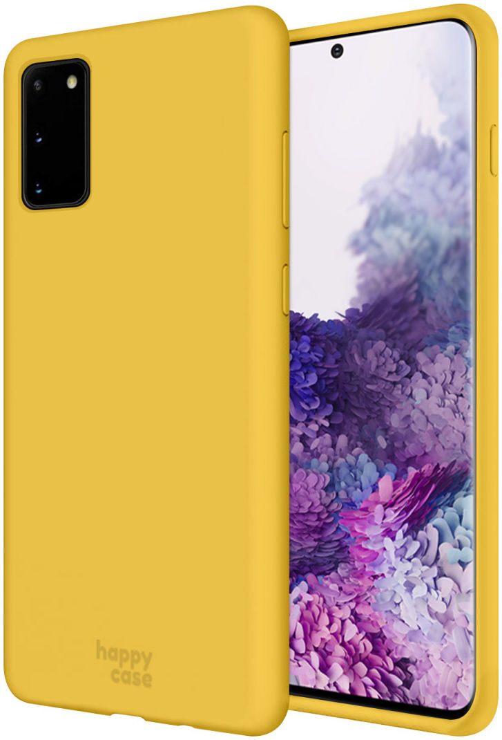 HappyCase Samsung Galaxy S20 Hoesje Siliconen Back Cover Geel afbeelding 1