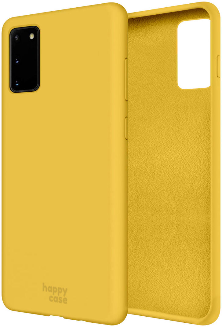 HappyCase Samsung Galaxy S20 Hoesje Siliconen Back Cover Geel afbeelding 2