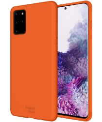 HappyCase Samsung Galaxy S20 Plus Hoesje Siliconen Back Cover Oranje