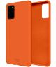 HappyCase Samsung Galaxy S20 Plus Hoesje Siliconen Back Cover Oranje