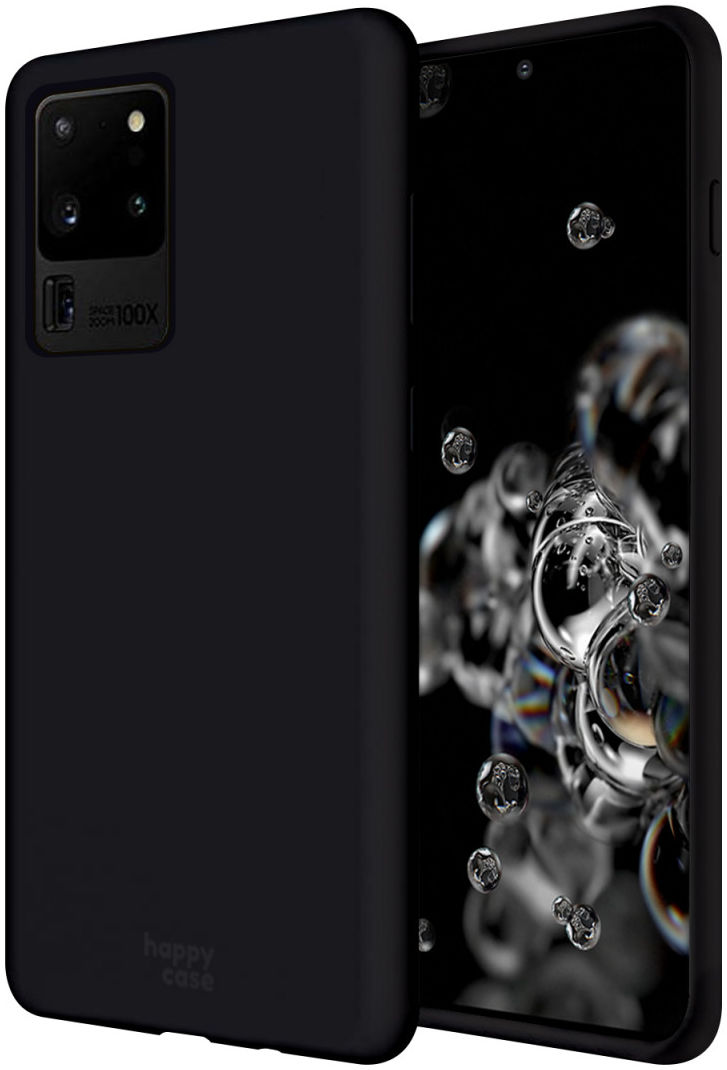 HappyCase Samsung Galaxy S20 Ultra Hoesje Siliconen Back Cover Zwart afbeelding 1