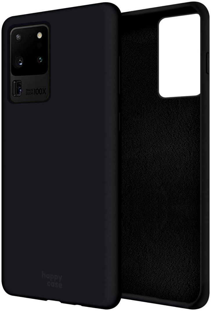 HappyCase Samsung Galaxy S20 Ultra Hoesje Siliconen Back Cover Zwart afbeelding 2