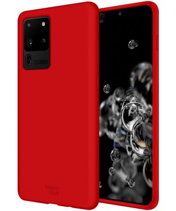 HappyCase Samsung Galaxy S20 Ultra Hoesje Siliconen Back Cover Rood Hoesjes