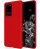 HappyCase Samsung Galaxy S20 Ultra Hoesje Siliconen Back Cover Rood