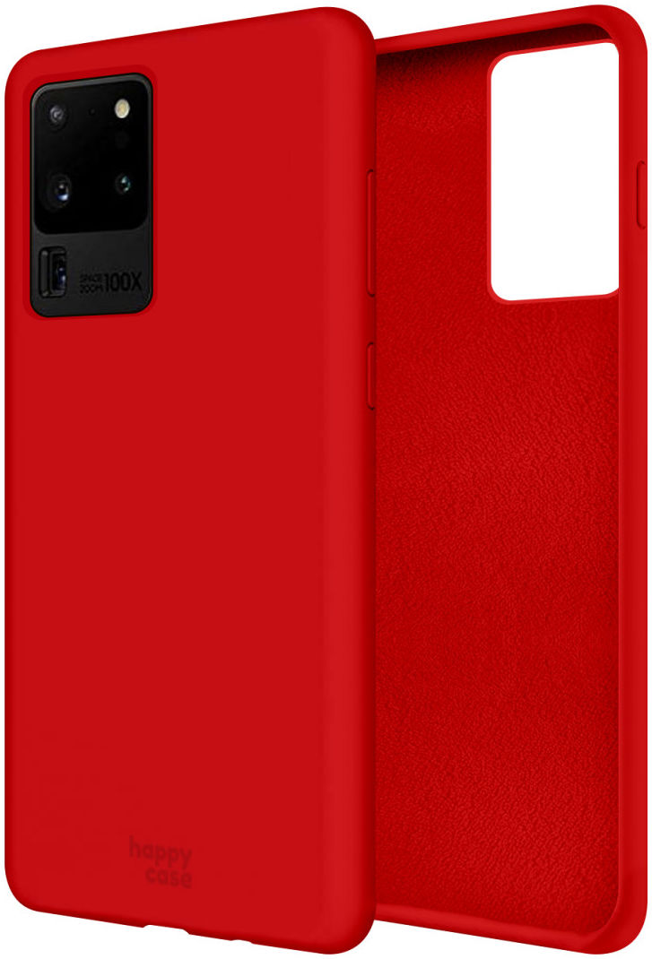 HappyCase Samsung Galaxy S20 Ultra Hoesje Siliconen Back Cover Rood afbeelding 2