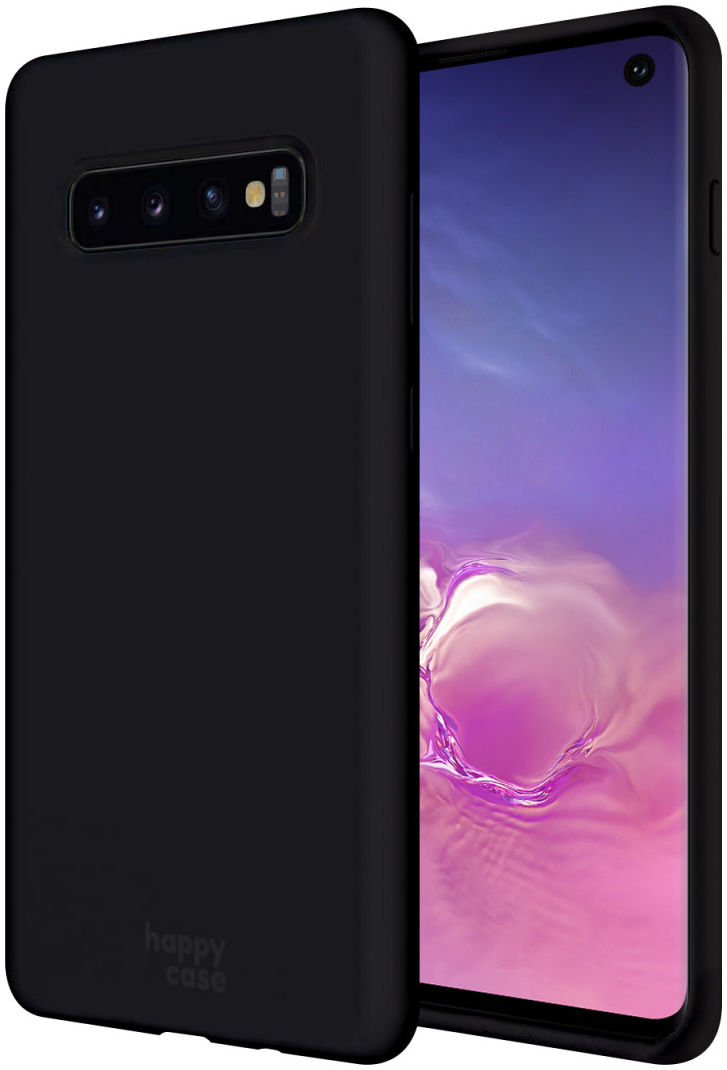 HappyCase Samsung Galaxy S10 Plus Hoesje Siliconen Back Cover Zwart afbeelding 1
