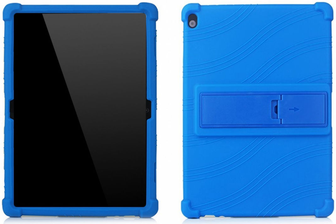 Lenovo Tab P10 Kindvriendelijke Hoes Met Kickstand Siliconen Blauw afbeelding 1