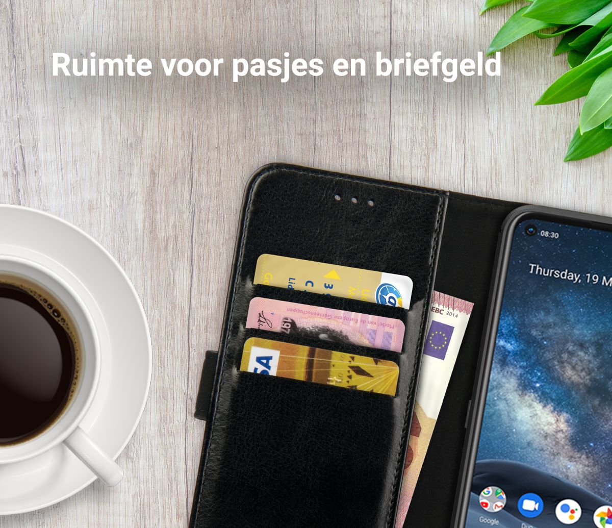 Rosso Element Nokia 8.3 Hoesje Book Cover Zwart afbeelding 9