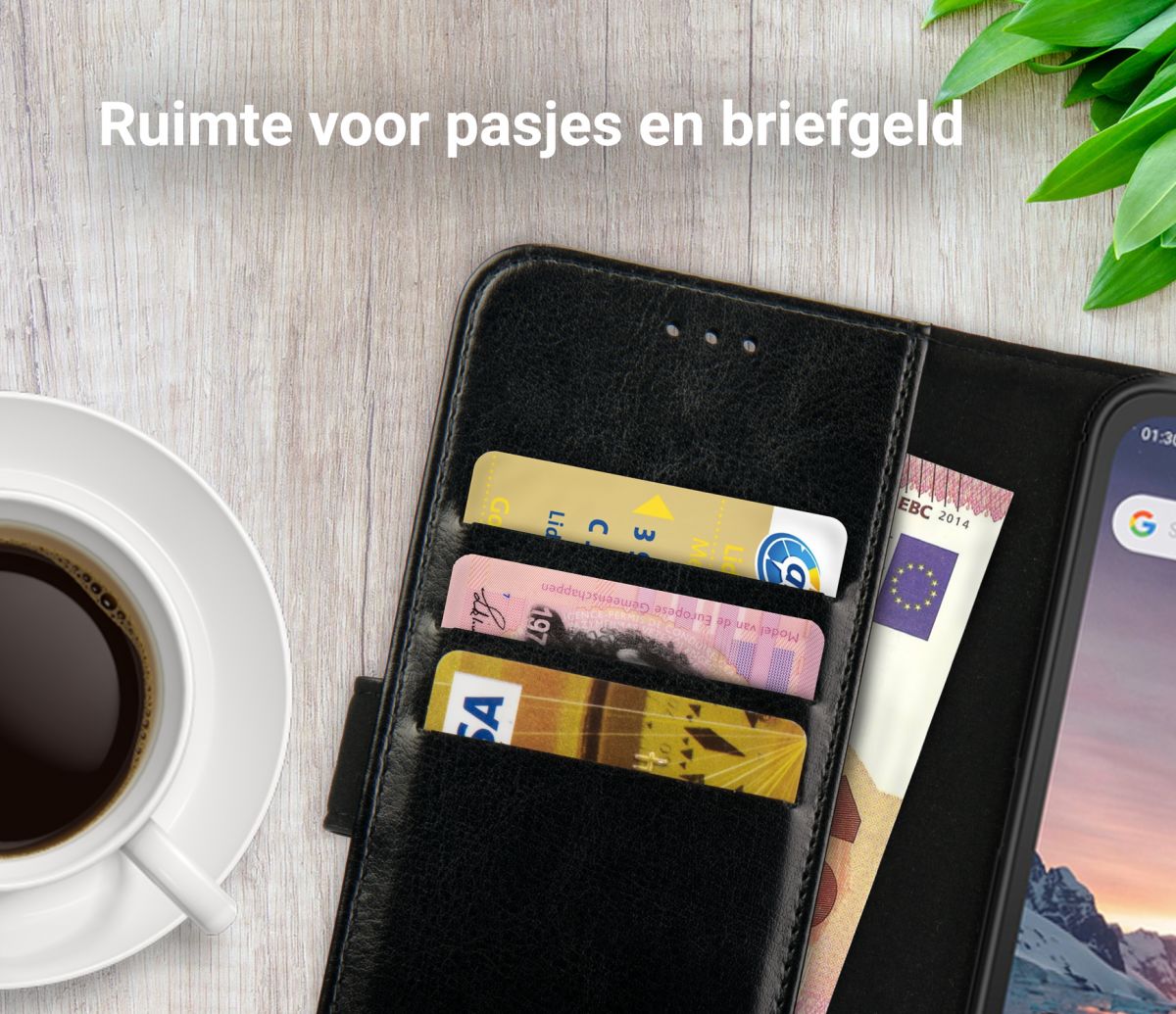 Rosso Element Nokia 5.3 Hoesje Book Cover Zwart afbeelding 9