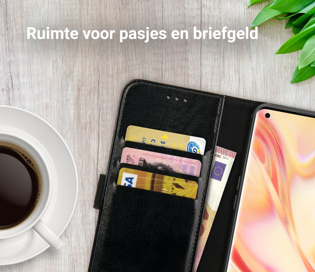 Rosso Element Oppo Find X2 Pro Hoesje Book Cover Zwart afbeelding 9
