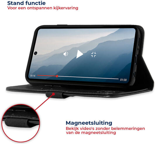 Rosso Element Oppo Find X2 Pro Hoesje Book Cover Zwart afbeelding 4