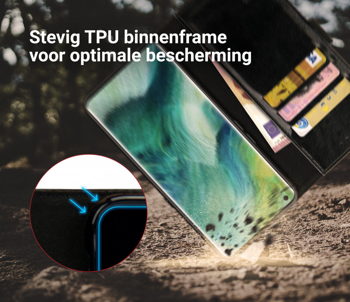 Rosso Element Oppo Find X2 Hoesje Book Cover Zwart afbeelding 6