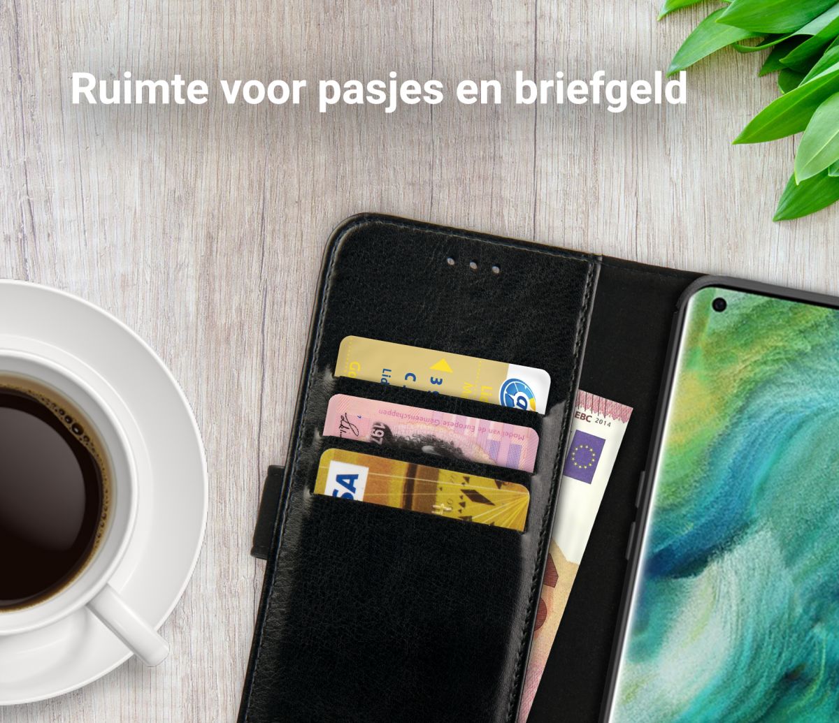 Rosso Element Oppo Find X2 Hoesje Book Cover Zwart afbeelding 9
