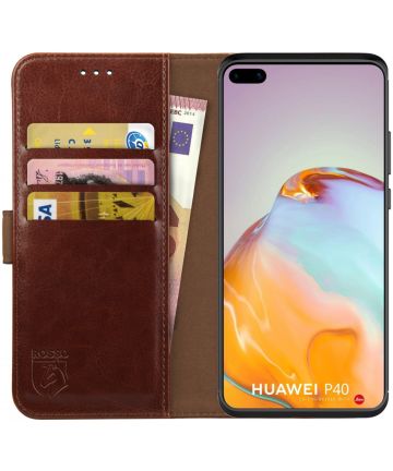 Rosso Element Huawei P40 Hoesje Book Cover Bruin Hoesjes