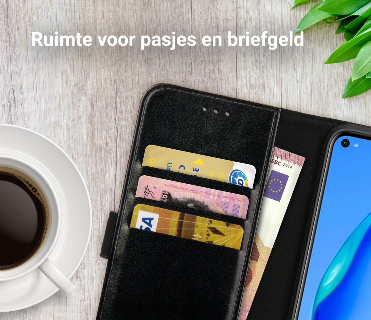 Rosso Element Huawei P40 Lite Hoesje Book Cover Zwart afbeelding 9