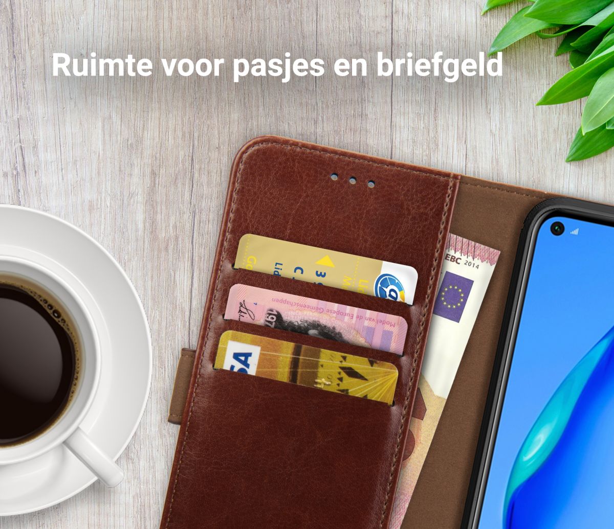 Rosso Element Huawei P40 Lite Hoesje Book Cover Bruin afbeelding 9