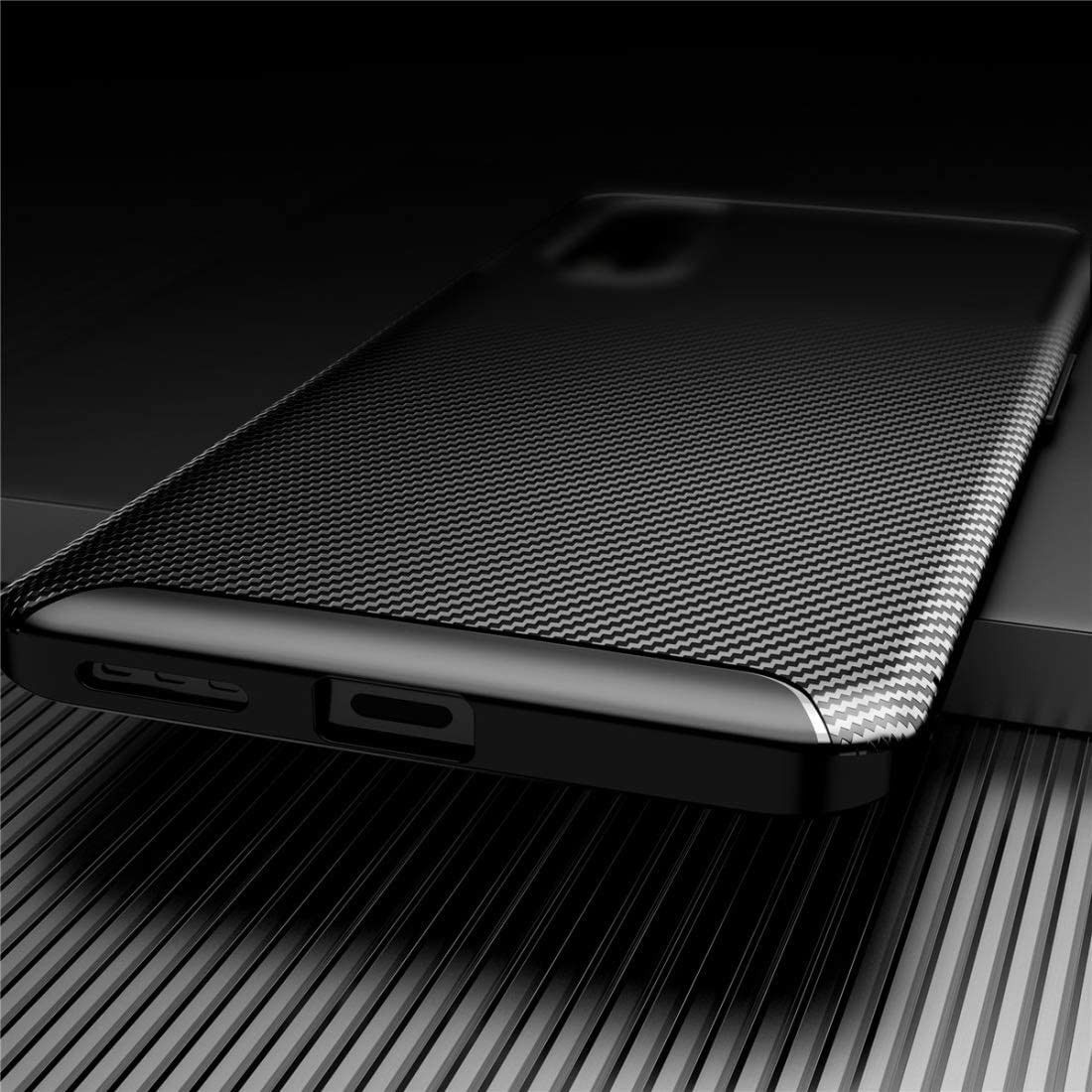 Oppo Find X2 Siliconen Carbon Hoesje Zwart afbeelding 6