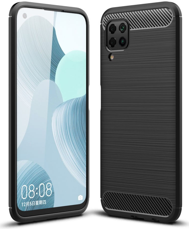 Huawei P40 Hoesje Geborsteld TPU Zwart afbeelding 1