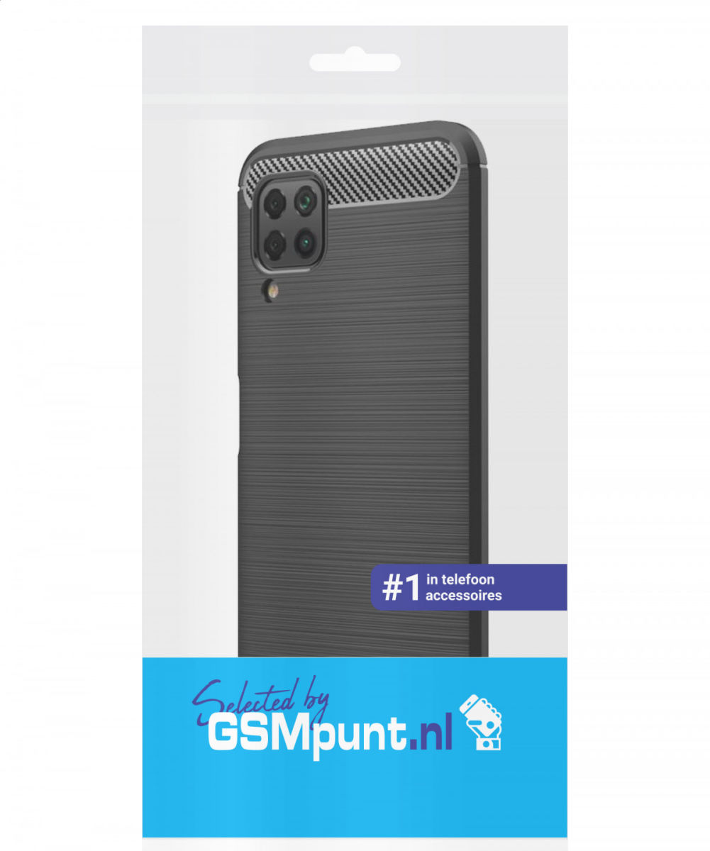 Huawei P40 Hoesje Geborsteld TPU Zwart afbeelding 2