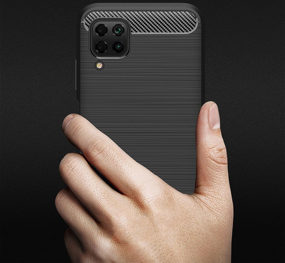 Huawei P40 Hoesje Geborsteld TPU Zwart afbeelding 4